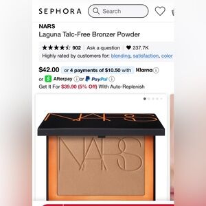 NARS Laguna Talc-Free Bronzer Powder Collection